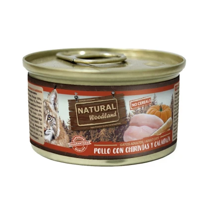 Natural Woodland gato - Pollo con Chirivías y Calabaza