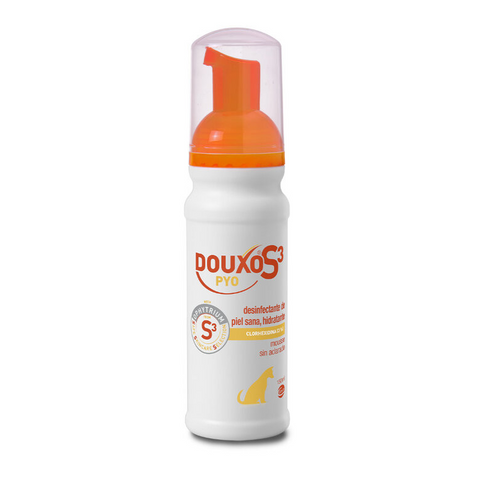 DUOXO S3 PYO mousse desinfectante para la piel de perros y gatos