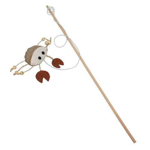 Caña para gatos con ratón con brillos