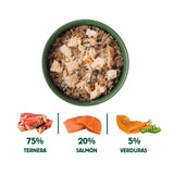 Wild Balance - Comida cocinada de salmón y ternera para gatos