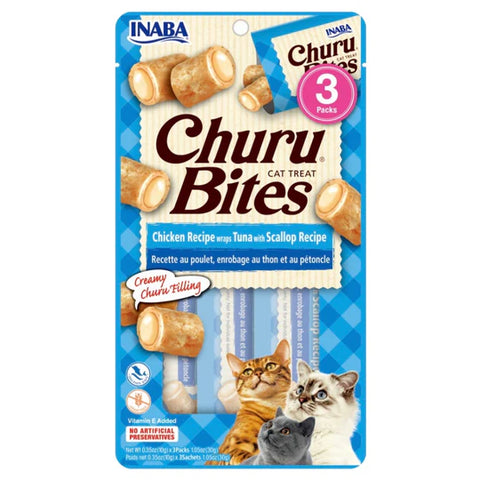 Inaba churu bites Gato - Pollo con atún y vieiras