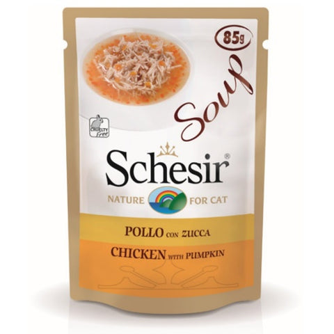 Caldo Schesir - Pollo y calabaza para gatos