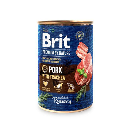 Brit - Lata de cerdo y tráqueas 800g