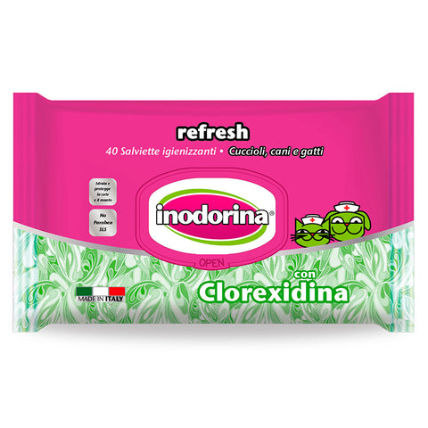 Toallitas higiénicas y desinfectantes con clorexidina - Inodorina